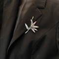 Handmade Bamboo Leaf Brooch – Botanical Wearable Art Inspired by Nature, Traditional Ronghua Silk Thread Craft, Symbol of Growth & Rising Step by Step, Unique Handmade Gift