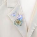 Handmade Lotus Blossom Brooch | 100% Silk Thread Ronghua Craft, Nature Inspired Botanical Art Jewelry, Unique Gift for Her