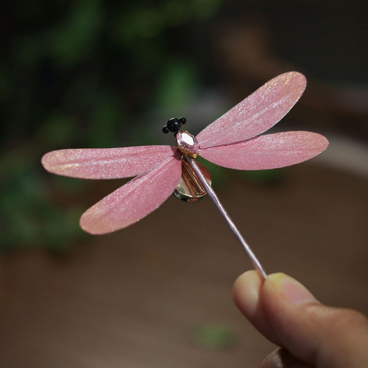 Handmade Dragonfly Brooch & Hairpiece – Silk Thread Ronghua Jewelry Inspired by Dragonflies, Nature & Summer Light