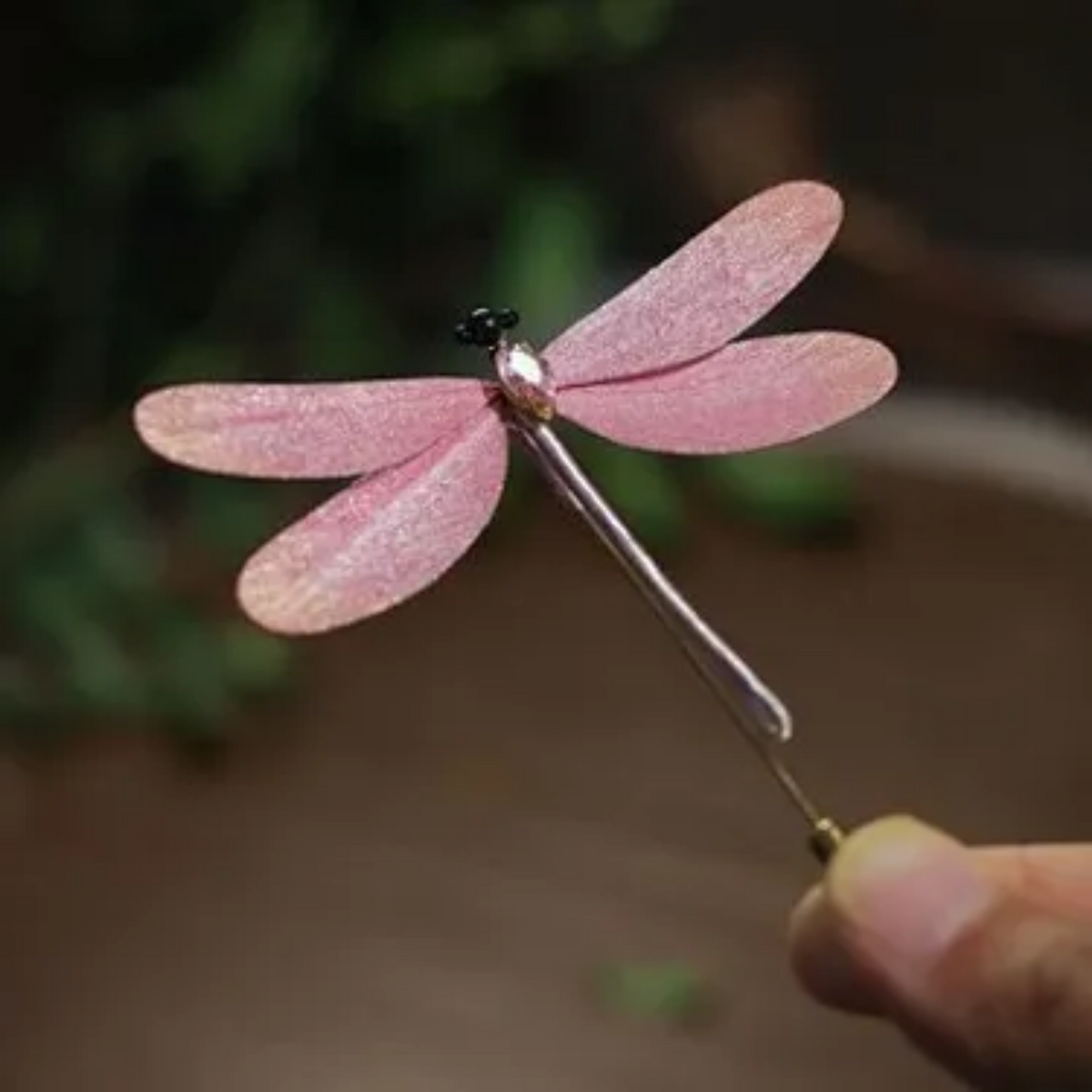 Handmade Dragonfly Brooch & Hairpiece – Silk Thread Ronghua Jewelry Inspired by Dragonflies, Nature & Summer Light