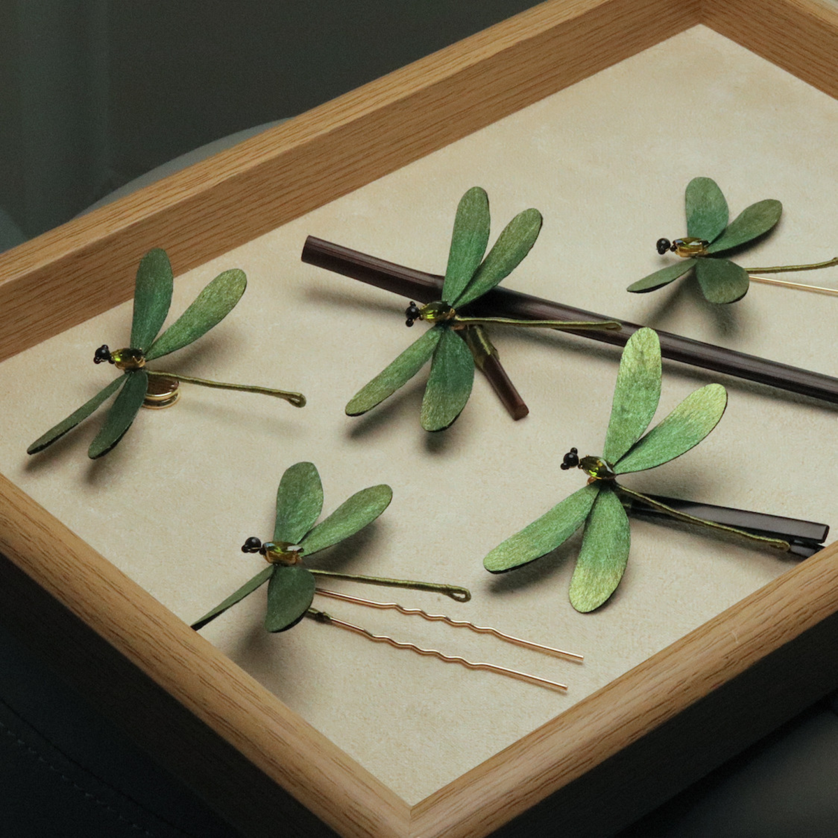 Handmade Dragonfly Brooch & Hairpiece – Silk Thread Ronghua Jewelry Inspired by Dragonflies, Nature & Summer Light