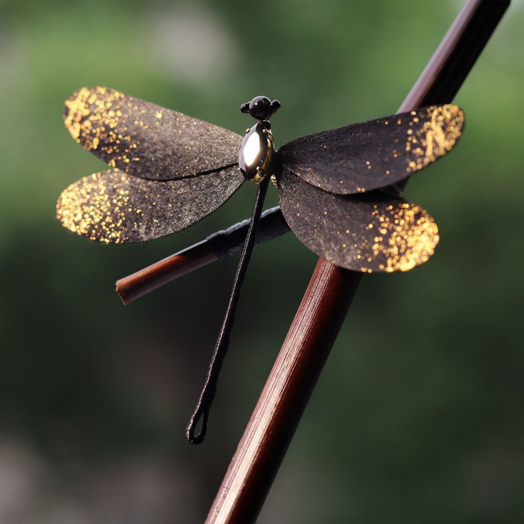Handmade Dragonfly Brooch & Hairpiece – Silk Thread Ronghua Jewelry Inspired by Dragonflies, Nature & Summer Light
