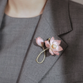 Lotus Flower Brooch Handmade with Silk Thread – Traditional Ronghua Botanical Jewelry, Pink Floral Accessory, Unique Nature Inspired Gift