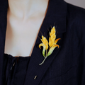 Handmade Wheat Brooch – Botanical Wearable Art Inspired by Nature, Traditional Ronghua Silk Thread Craft, Harvest Jewelry & Unique Handmade Gift