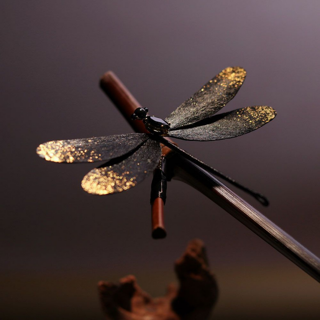 Handmade Dragonfly Brooch & Hairpiece – Silk Thread Ronghua Jewelry Inspired by Dragonflies, Nature & Summer Light