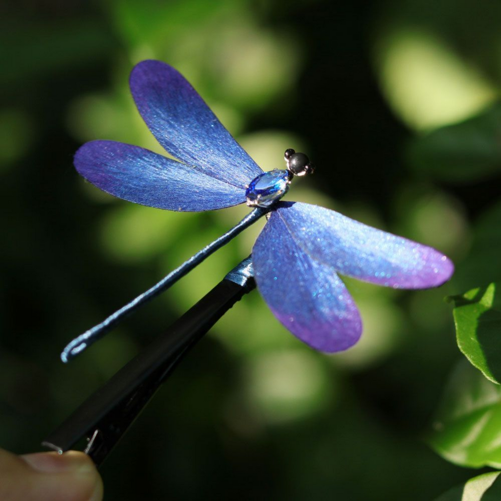 Handmade Dragonfly Brooch & Hairpiece – Silk Thread Ronghua Jewelry Inspired by Dragonflies, Nature & Summer Light