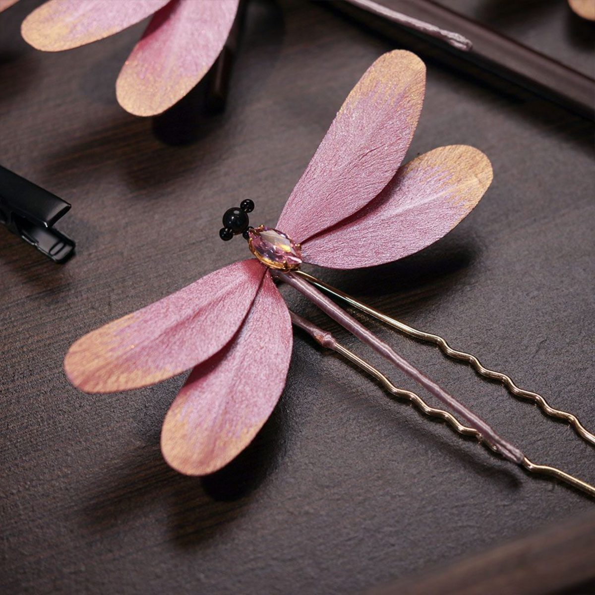 Handmade Dragonfly Brooch & Hairpiece – Silk Thread Ronghua Jewelry Inspired by Dragonflies, Nature & Summer Light