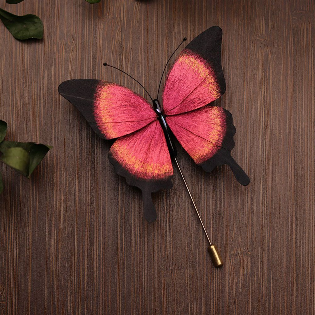 Handmade Butterfly Wing Brooch & Hairpiece – Silk Thread Ronghua Jewelry Inspired by Butterflies in Nature, Artisan Wearable Art & Meaningful Gift