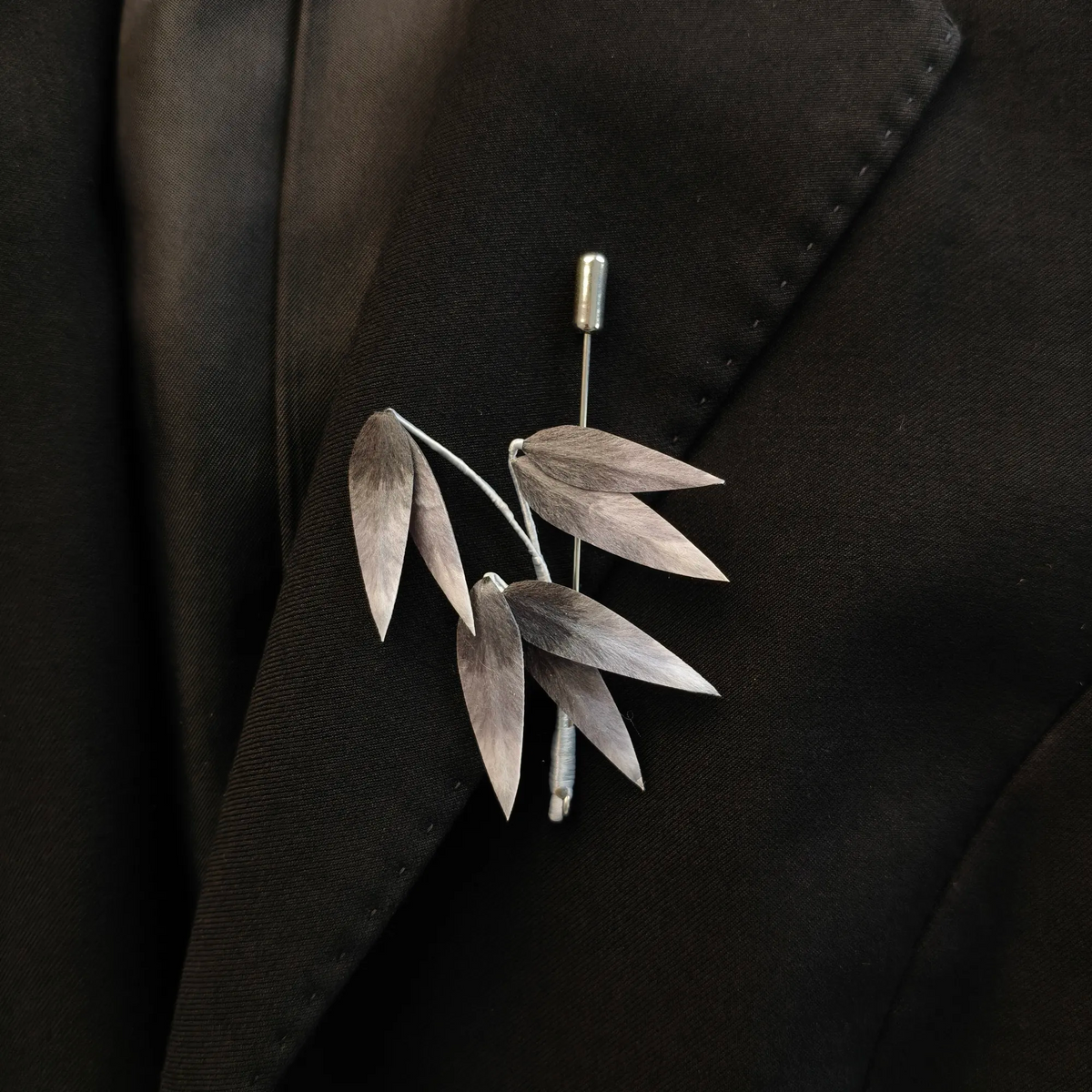 Handmade Bamboo Leaf Brooch – Botanical Wearable Art Inspired by Nature, Traditional Ronghua Silk Thread Craft, Symbol of Growth & Rising Step by Step, Unique Handmade Gift