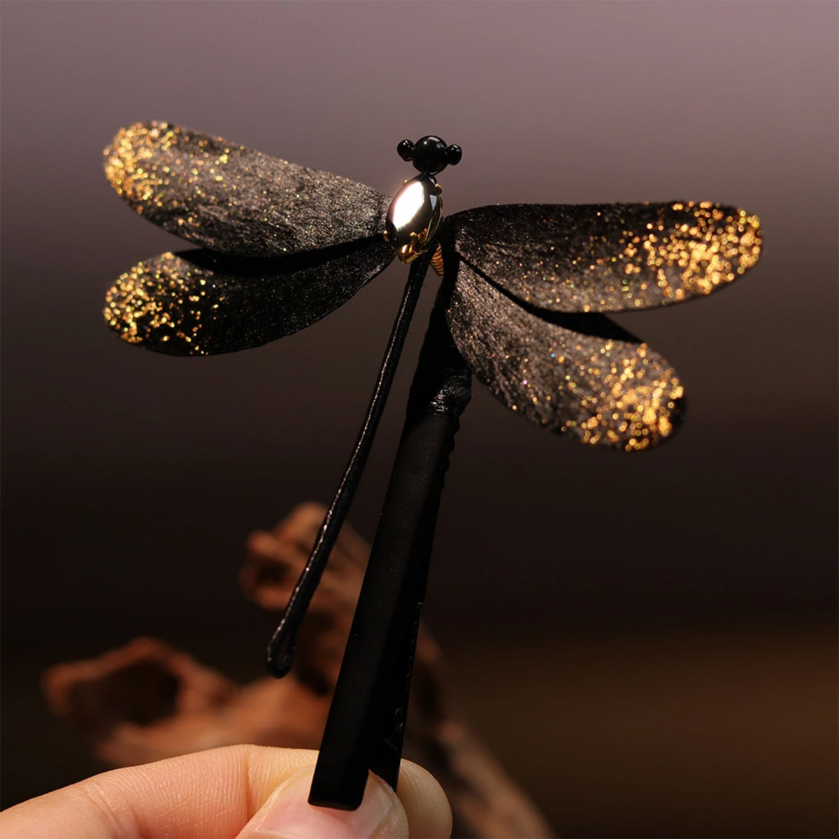 Handmade Dragonfly Brooch & Hairpiece – Silk Thread Ronghua Jewelry Inspired by Dragonflies, Nature & Summer Light