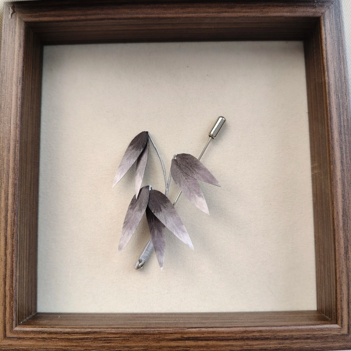Handmade Bamboo Leaf Brooch – Botanical Wearable Art Inspired by Nature, Traditional Ronghua Silk Thread Craft, Symbol of Growth & Rising Step by Step, Unique Handmade Gift