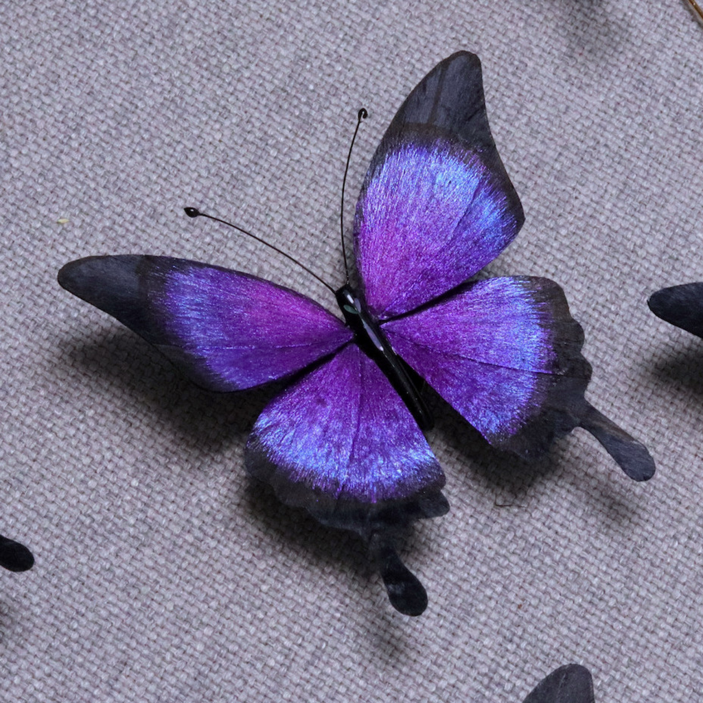 Handmade Butterfly Wing Brooch & Hairpiece – Silk Thread Ronghua Jewelry Inspired by Butterflies in Nature, Artisan Wearable Art & Meaningful Gift