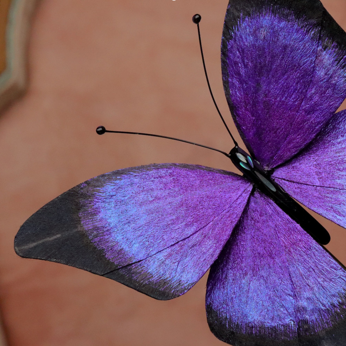 Handmade Butterfly Wing Brooch & Hairpiece – Silk Thread Ronghua Jewelry Inspired by Butterflies in Nature, Artisan Wearable Art & Meaningful Gift