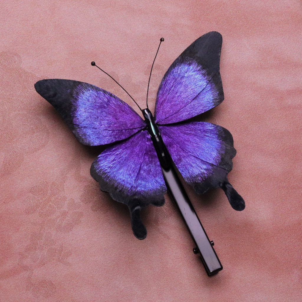 Handmade Butterfly Wing Brooch & Hairpiece – Silk Thread Ronghua Jewelry Inspired by Butterflies in Nature, Artisan Wearable Art & Meaningful Gift