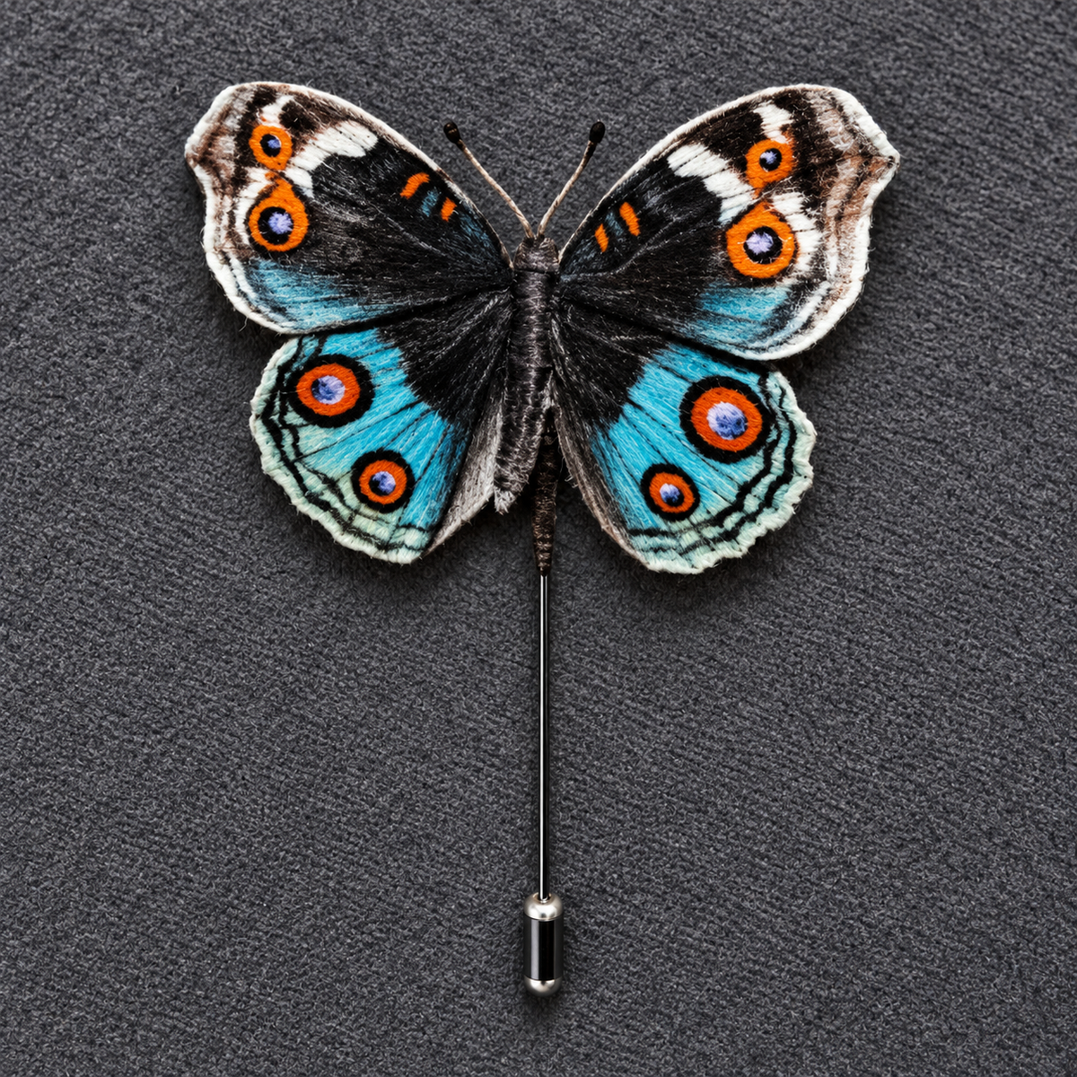 Hand-Painted Silk Butterfly Brooch – Handmade Ronghua Butterfly Jewelry, Nature Inspired Wearable Art & Unique Gift