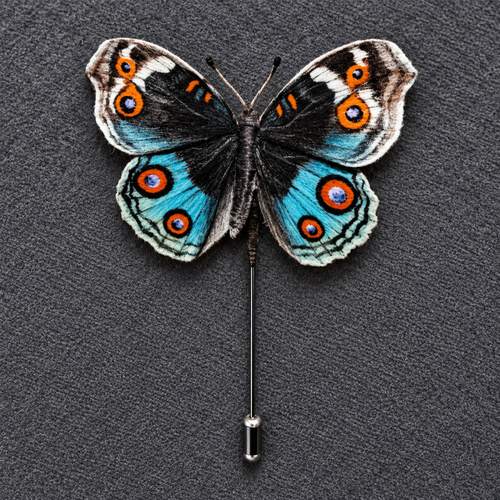 Hand-Painted Silk Butterfly Brooch – Handmade Ronghua Butterfly Jewelry, Nature Inspired Wearable Art & Unique Gift