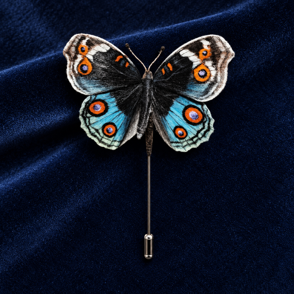 Hand-Painted Silk Butterfly Brooch – Handmade Ronghua Butterfly Jewelry, Nature Inspired Wearable Art & Unique Gift