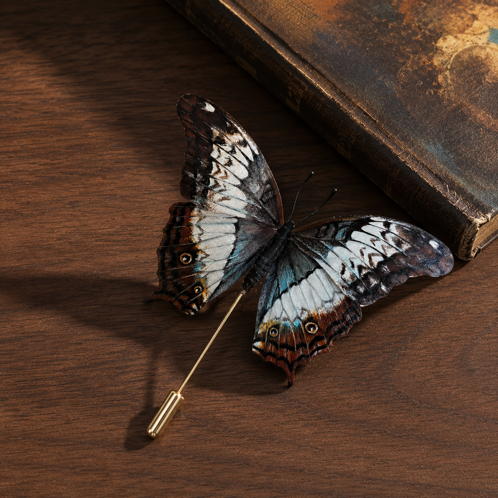 Handmade Swallowtail Butterfly Brooch – Silk Thread Ronghua Jewelry Inspired by the Colors & Patterns of Butterfly Wings, Nature Inspired Wearable Art Gift