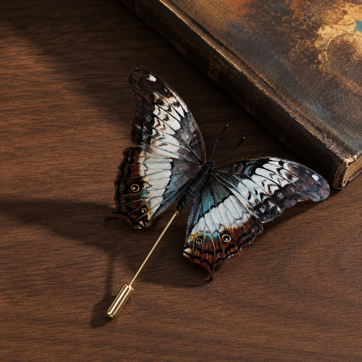 Handmade Swallowtail Butterfly Brooch – Silk Thread Ronghua Jewelry Inspired by the Colors & Patterns of Butterfly Wings, Nature Inspired Wearable Art Gift