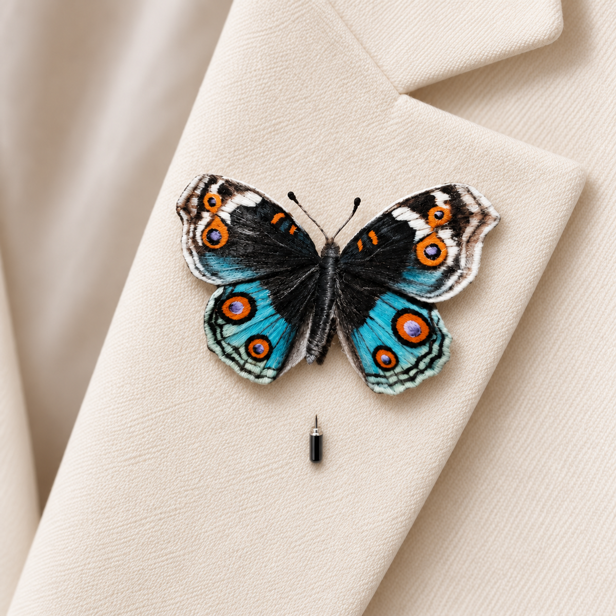Hand-Painted Silk Butterfly Brooch – Handmade Ronghua Butterfly Jewelry, Nature Inspired Wearable Art & Unique Gift