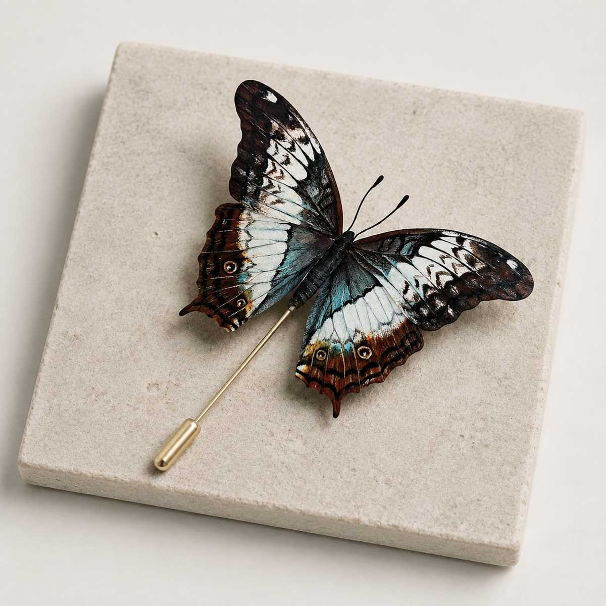 Handmade Swallowtail Butterfly Brooch – Silk Thread Ronghua Jewelry Inspired by the Colors & Patterns of Butterfly Wings, Nature Inspired Wearable Art Gift