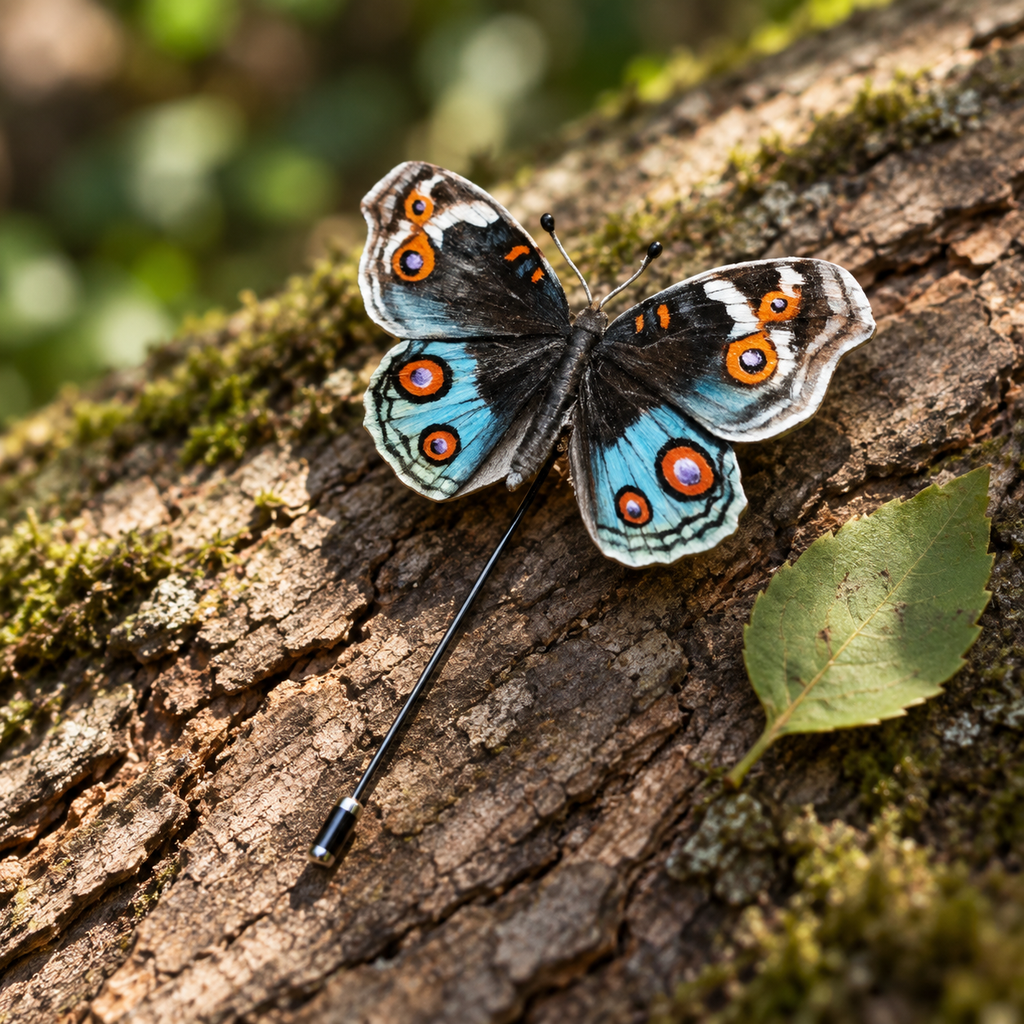Hand-Painted Silk Butterfly Brooch – Handmade Ronghua Butterfly Jewelry, Nature Inspired Wearable Art & Unique Gift